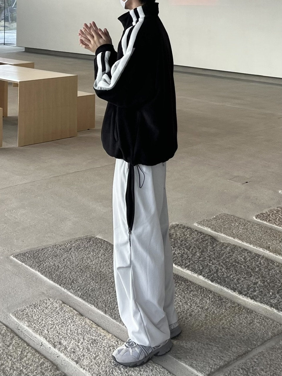 受注制【youll】bi-color wide jogger pants (2color)