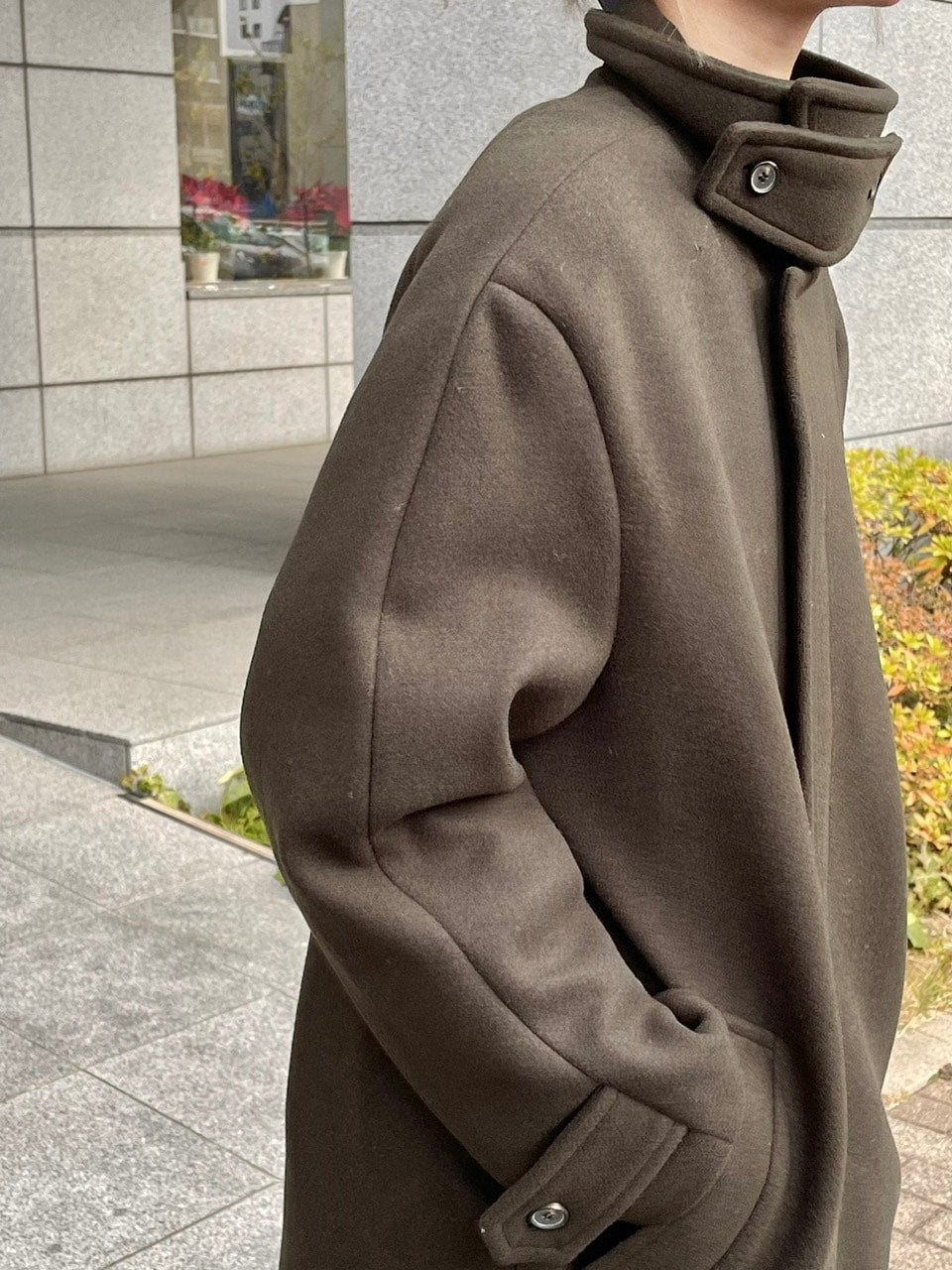 受注制【Chikashitsu +】high neck coat (3color)