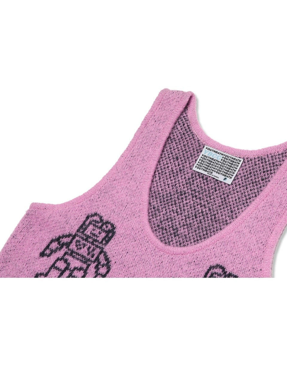 【YOUTHBATH】High-Neck Knit Top Set-up