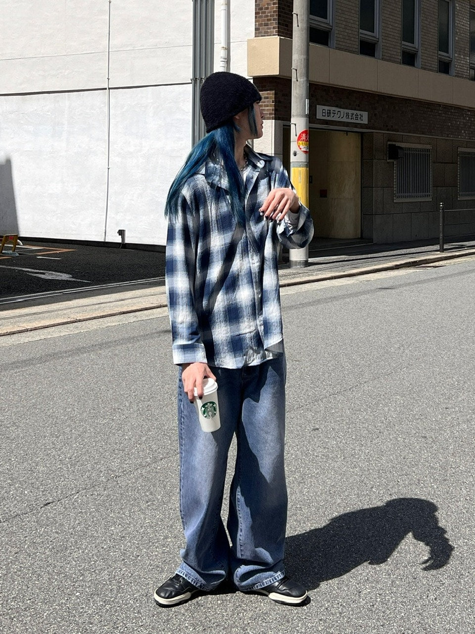 大阪店WEB限定受注制【Chikashitsu +】vintage color wash wide denim pants (3color)