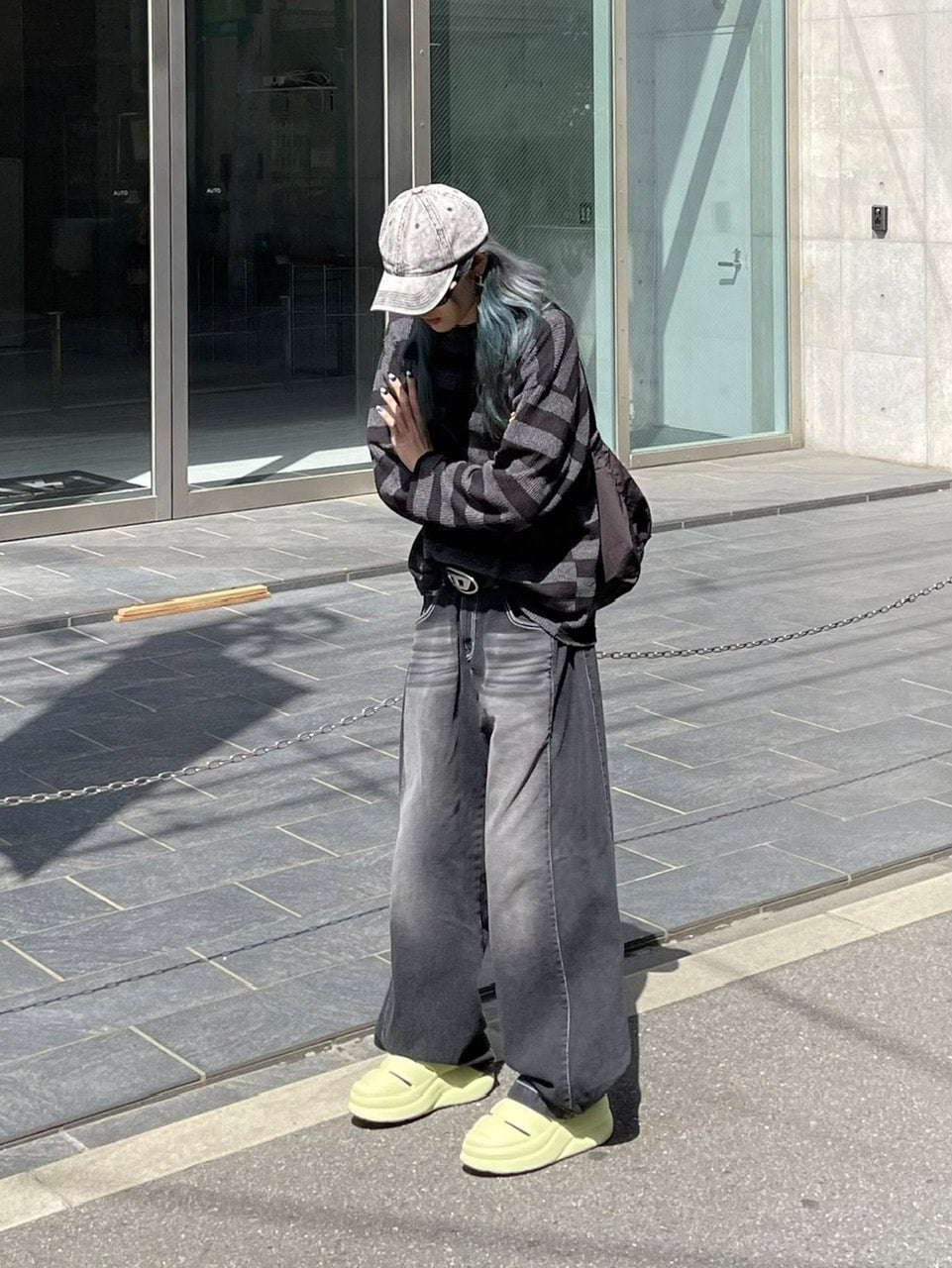 受注制【Chikashitsu +】snap button stitch denim pants / 【チカシツプラス】スナップボタンスティッチデニムパンツ