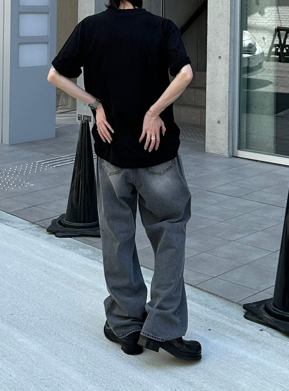 大阪店WEB限定受注制【Chikashitsu +】smokey brush deim pants (2color)