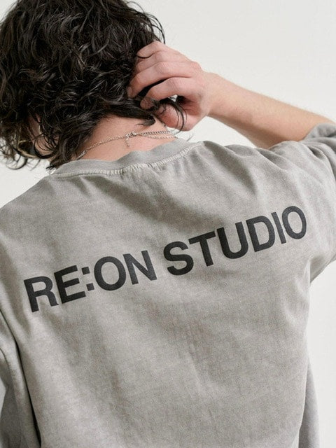 【RE:ON STUDIO】REON BACK LOGO PIGMENT T-SHIRT