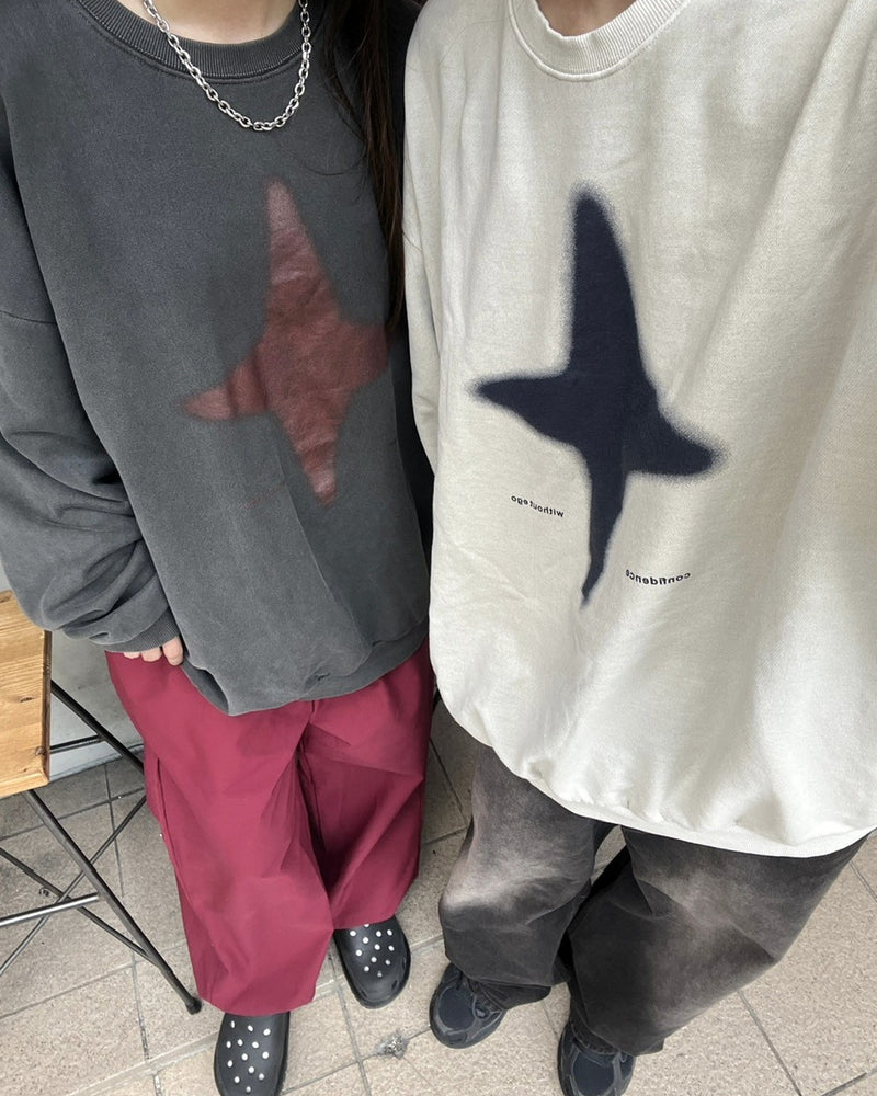 【youll】sparkle pigment sweat shirt (3color)