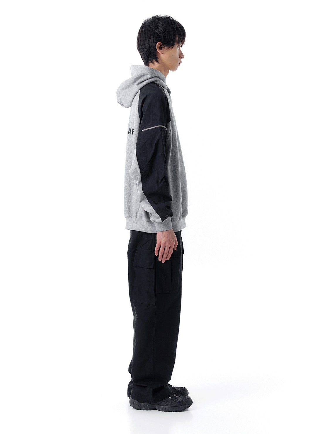 【OY】PANEL CONTRAST POCKET HOODIE