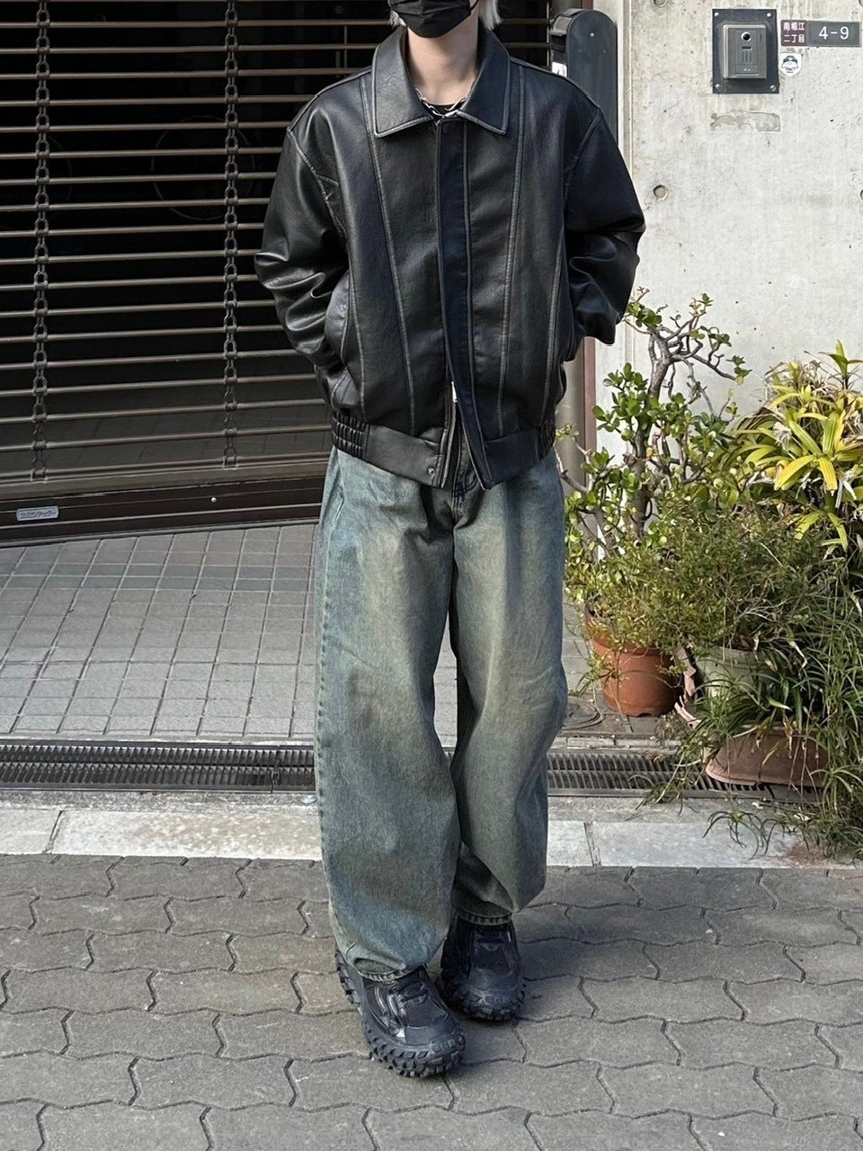 受注制【Chikashitsu +】leather blouson (2color)