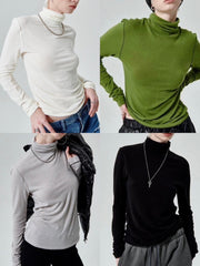 【runningHIGH】ANGORA GAUZE TURTLENECK TOP