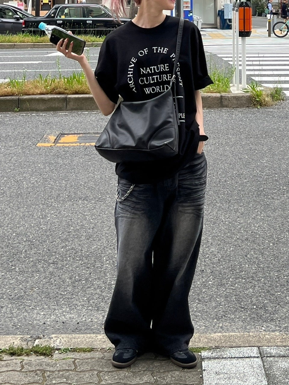 大阪店WEB限定受注制【Chikashitsu +】vintage leather cross bag