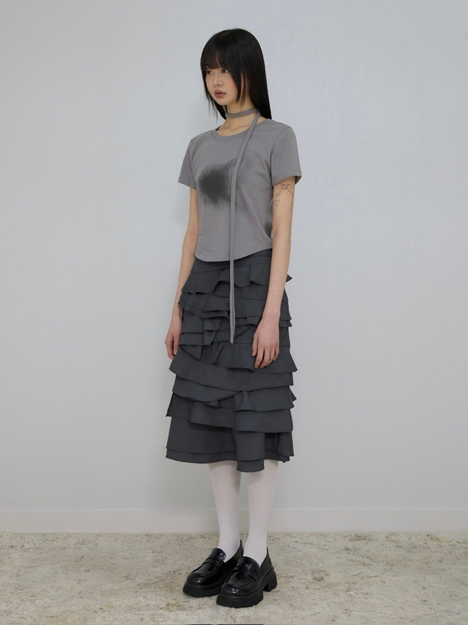 【FLAREUP】Vanish Tie Scarf T-Shirt