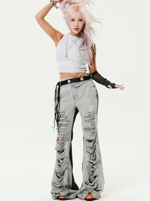 【HOLY NUMBER 7】Women's Dancer Crop Tank Top / 【ホーリーナンバーセブン】ダンサークロップロゴプリントタンクトップ