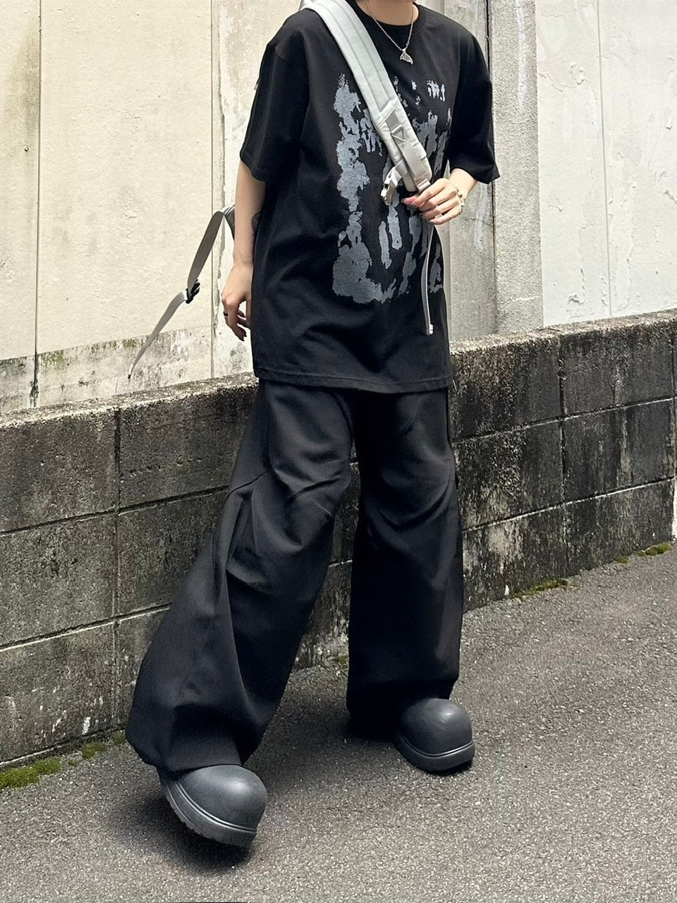 【Chikashitsu +】pattern design slacks (2color)