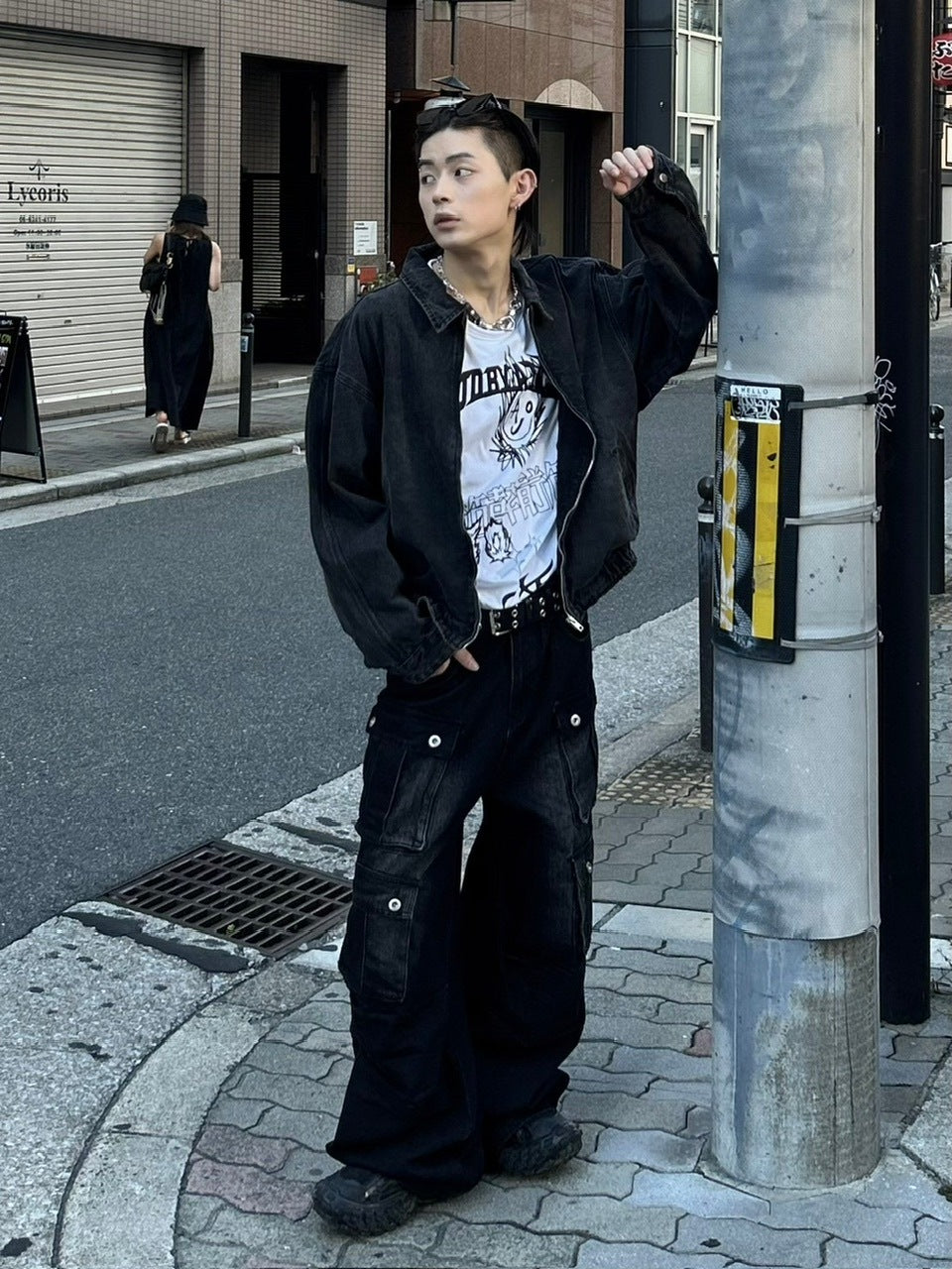 大阪店WEB限定受注制【Chikashitsu +】multi pocket cargo denim pants