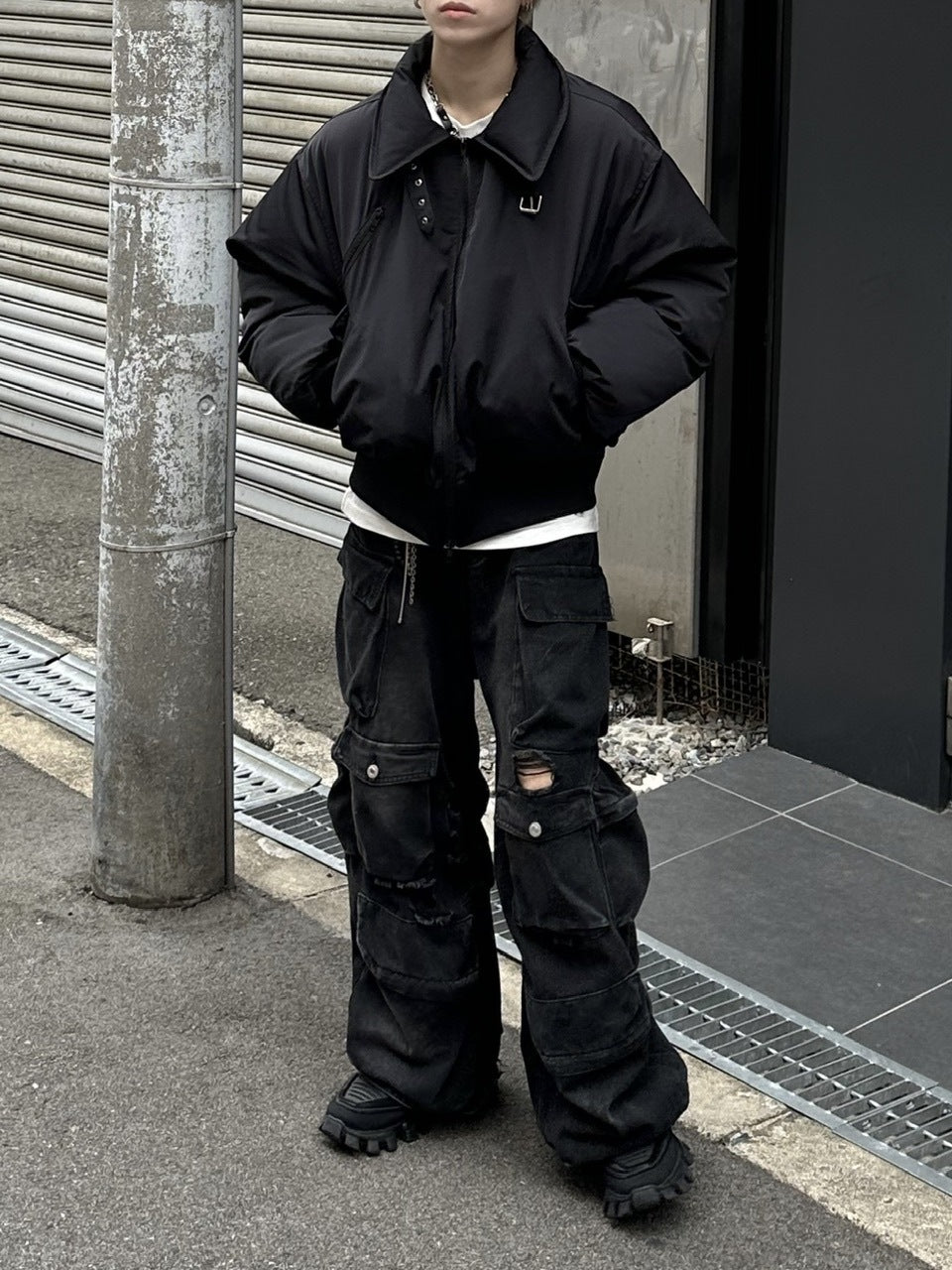 大阪店WEB限定【Chikashitsu +】stand neck padding jacket (2color)