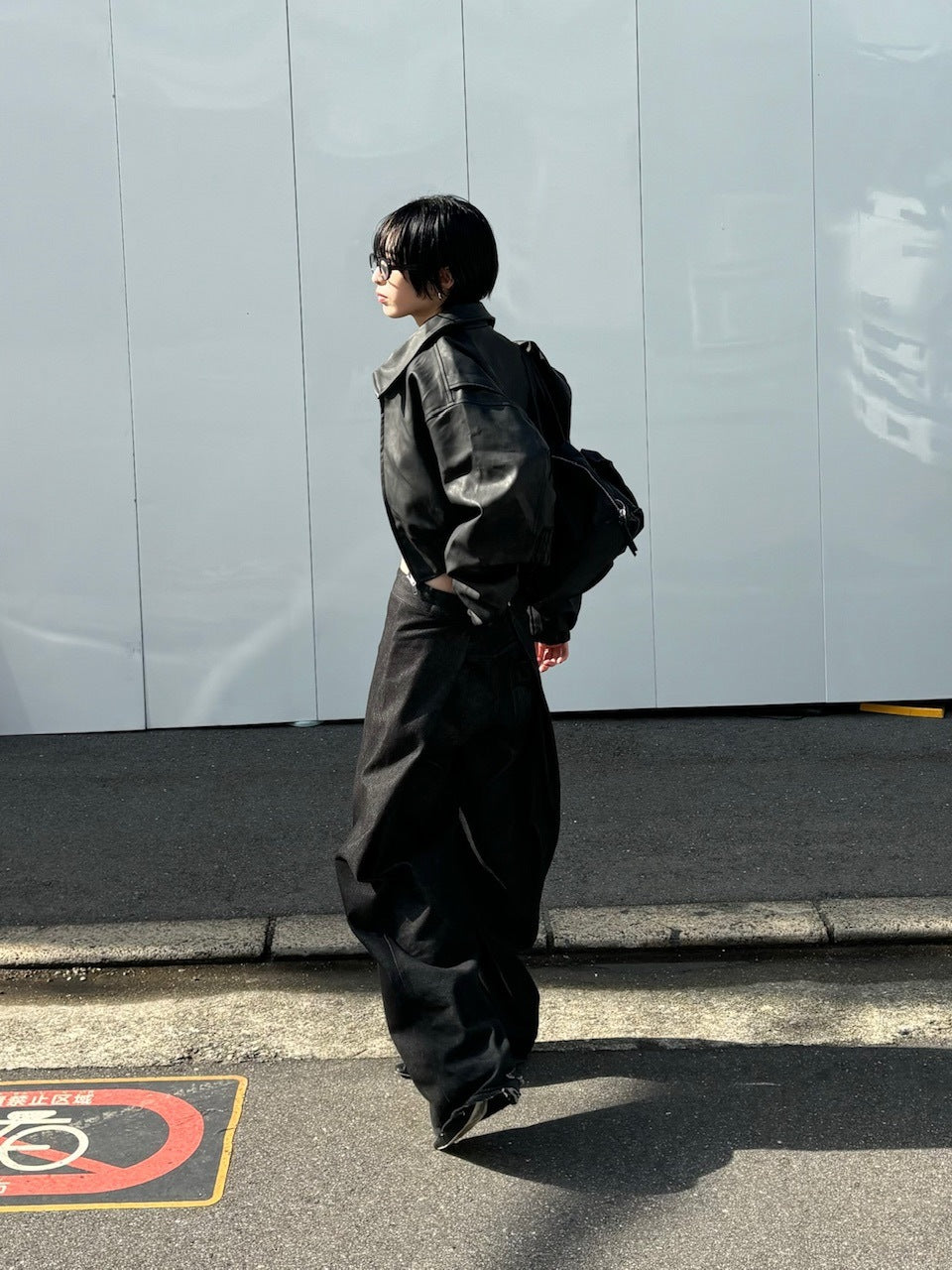 受注制【oaks】fake leather jacket (2color) / 【オークス】フェイクレザージャケット