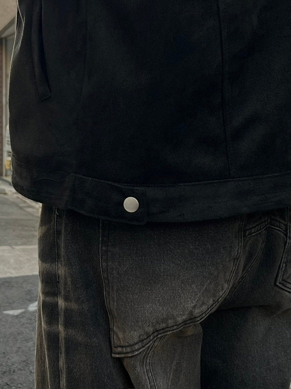 受注制【Chikashitsu +】fake suede zipper blouson (3color) /【チカシツプラス】フェイクスエードスナップボタン＆ジッパーブルゾン