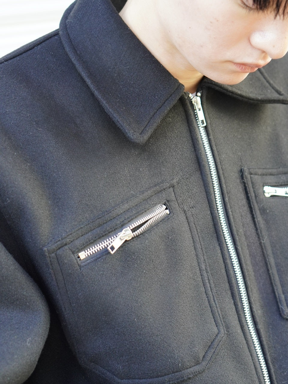東京店WEB限定【Chikashitsu +】clear wool blouson (3color)