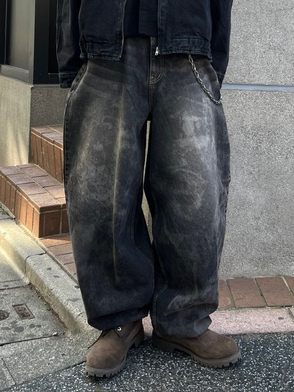 大阪店WEB限定受注制【Chikashitsu +】dirty wash balloon denim pants
