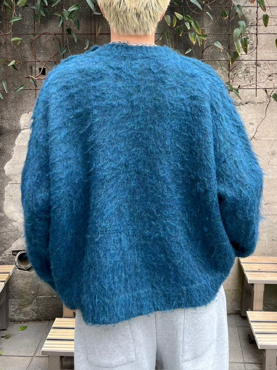 【Chikashitsu +】half off shoulder button knit (3color)