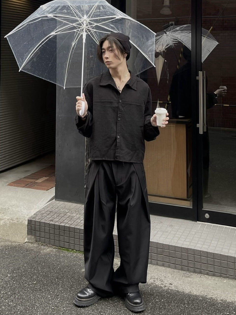 大阪店WEB限定受注制【Chikashitsu +】double tuck balloon slacks (2color)