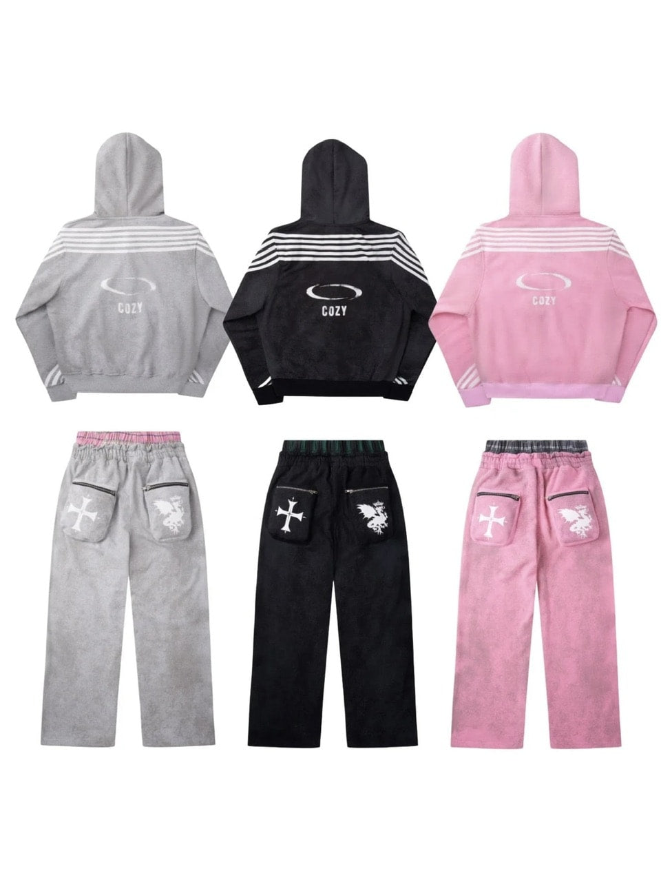 【Cozy world Wide】ROYAL KNIGHT CLUB WAXED - SWEATPANTS