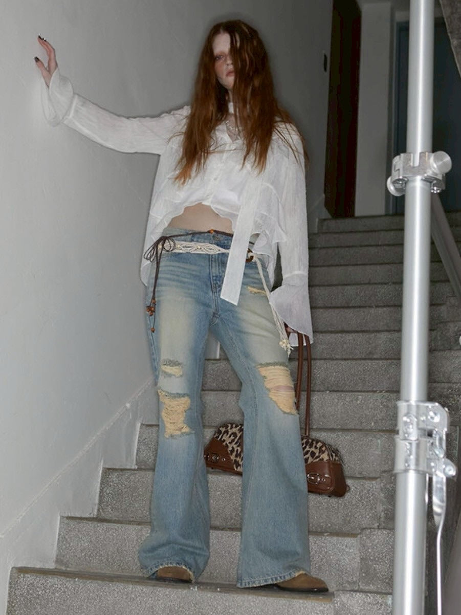 【NOT KNOWING】Bohem Chiffon Blouse