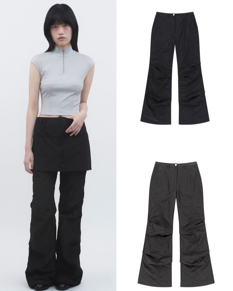 【TUOMIO】TUCKED BOOTSCUT PANTS