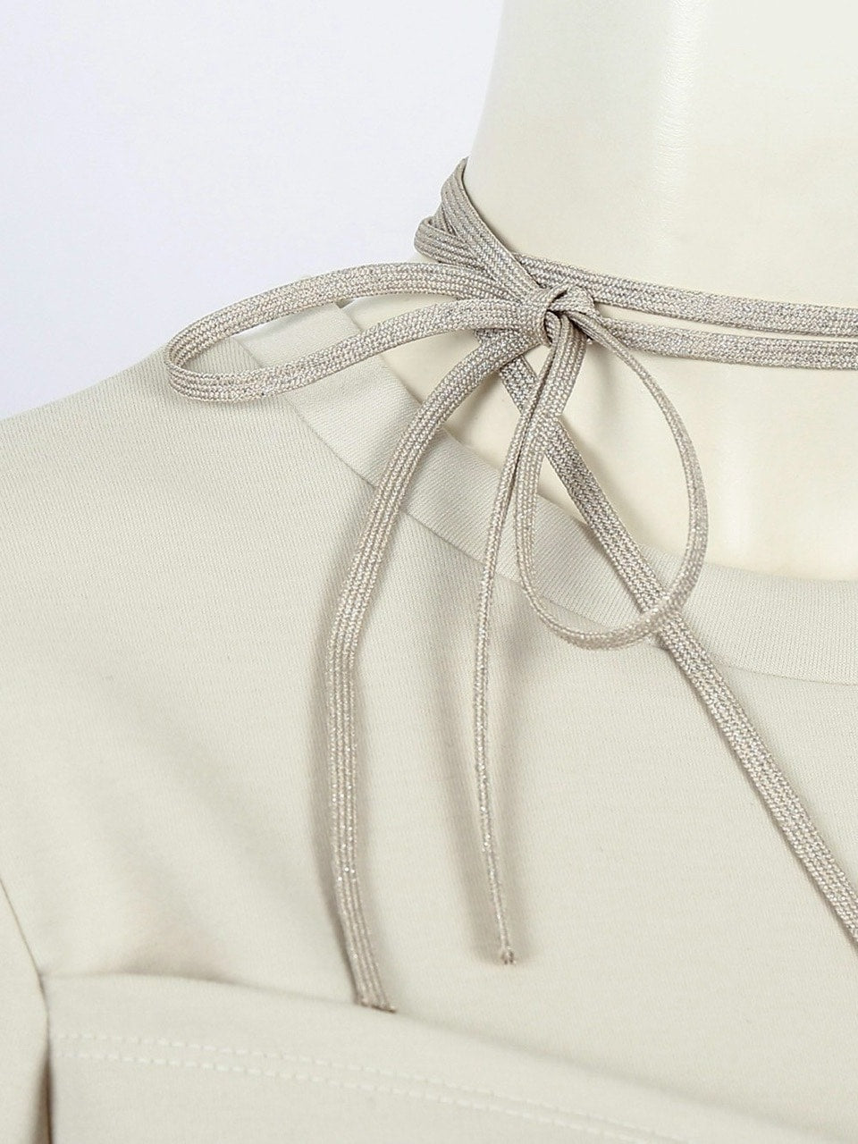 【ODDONEOUT】TWIST DRAPE STRING TOP / 【オッドワンアウト】ツイストドレープストリング半袖Tシャツ