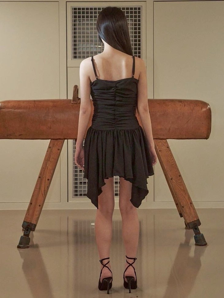 【ODDONEOUT】Shirring onepiece / 【オッドワンアウト】シャーリングキャミソールワンピース