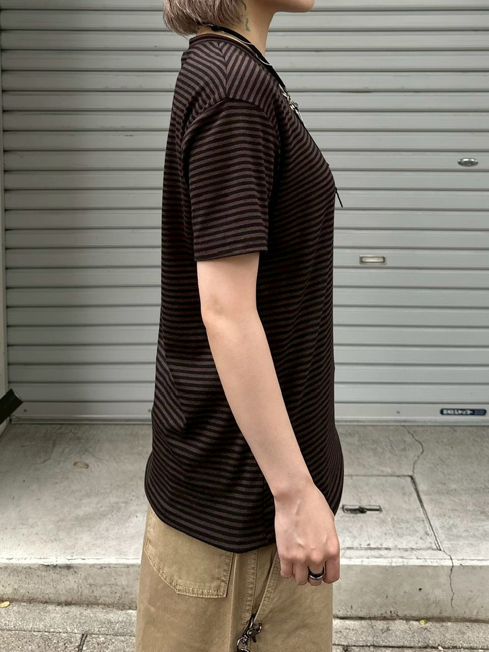 受注制【Chikashitsu +】tight fit border t-shirt (3color) / 【チカシツプラス】タイトフィットボーダー半袖Tシャツ