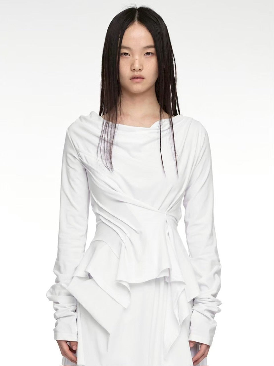 【NACHE】INCLINE DRAPING LONG SLEEVE