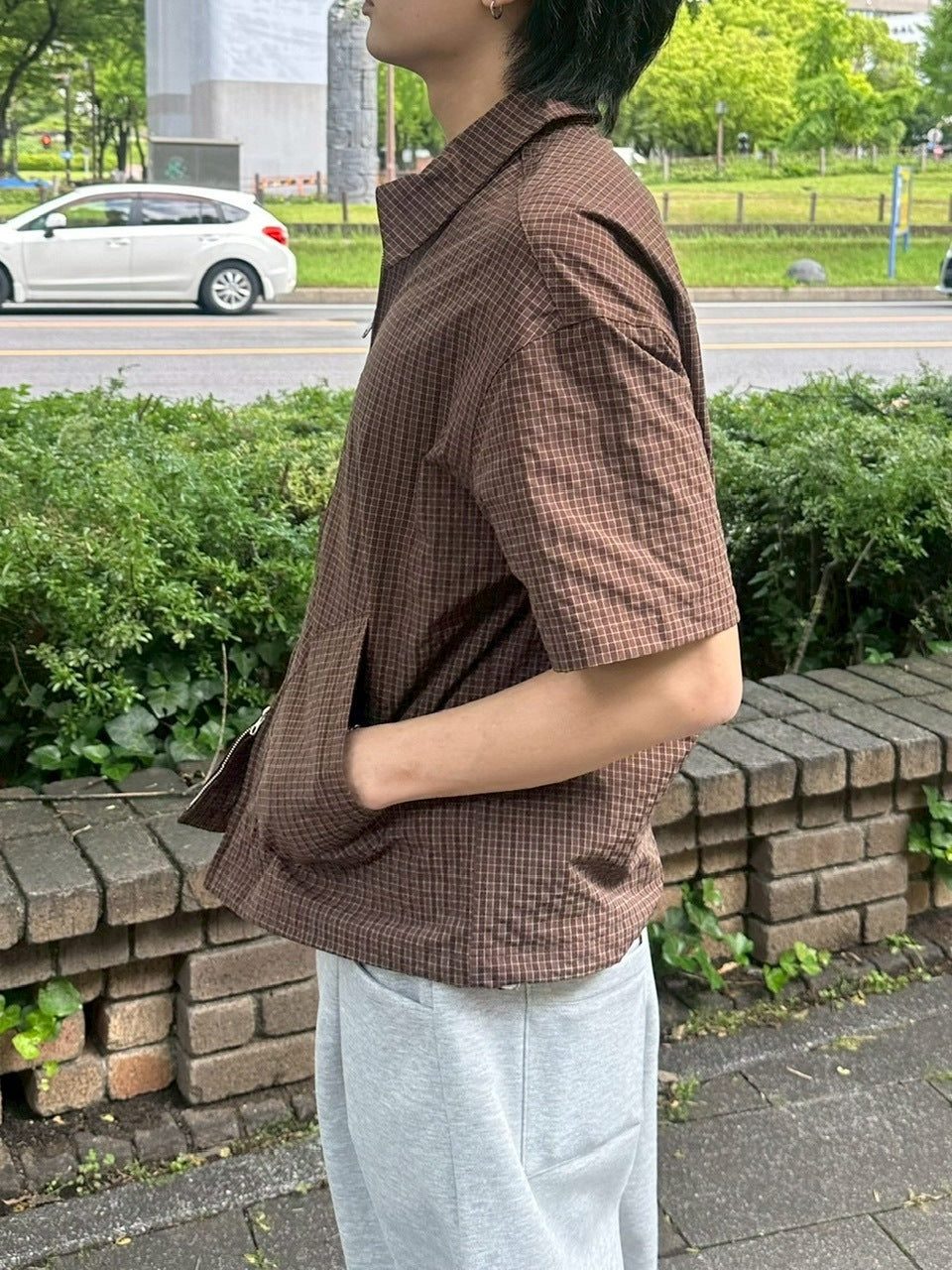 受注制【youll】cropped check shirt jacket (3color)