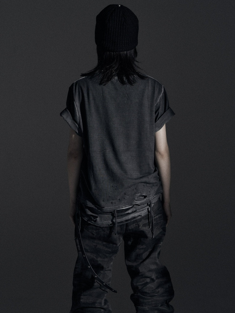 【Rosen Kreuz】BOXY FIT LAYERED DAMAGE TEE