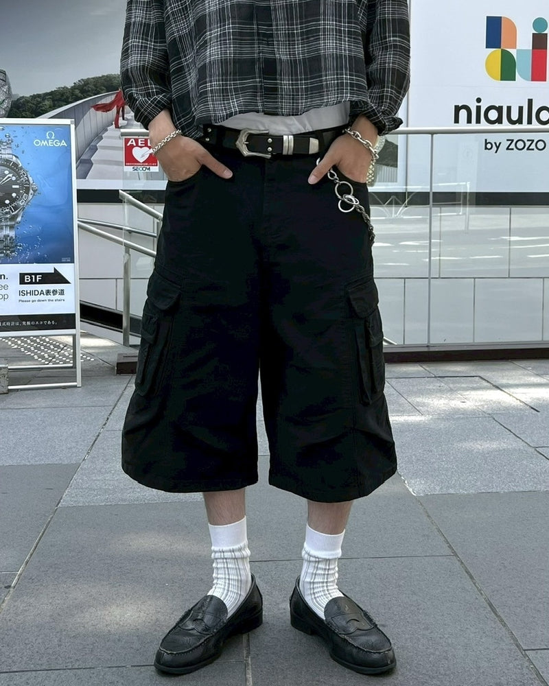 大阪店WEB限定受注制【Chikashitsu +】cotton cargo bermuda pants (2color)