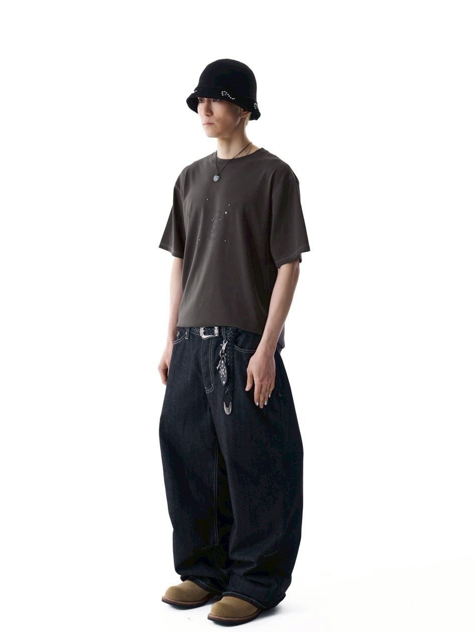 【AAKAM】Studded Sun Half Top