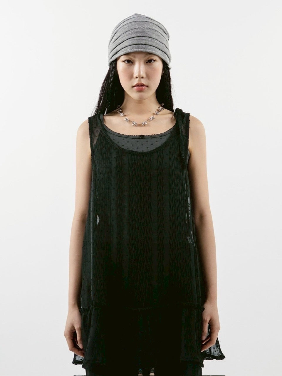 【TUOMIO】FRILL LAYERED DOT DRESS / 【トゥオミオ】フリルレイヤードドットワンピース