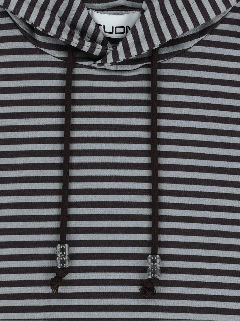 【TUOMIO】STRIPE BALLOON HOOD DRESS / 【トゥオミオ】ストライプバルーンフードワンピース