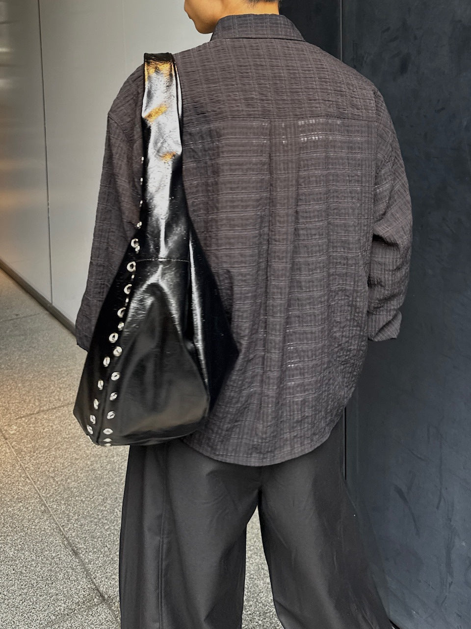 東京店WEB限定受注制【Chikashitsu +】cropped check sheer shirt / 【チカシツプラス】クロップドチェックシアーシャツ (3color)