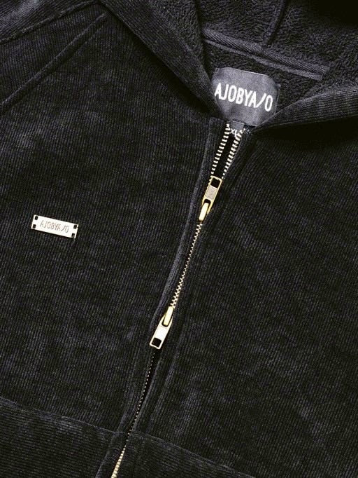 【AJOBYAJO】Corduroy Short Zip-Up Hoodie / 【アジョバイアジョ】コーデュロイショートジップアップパーカー