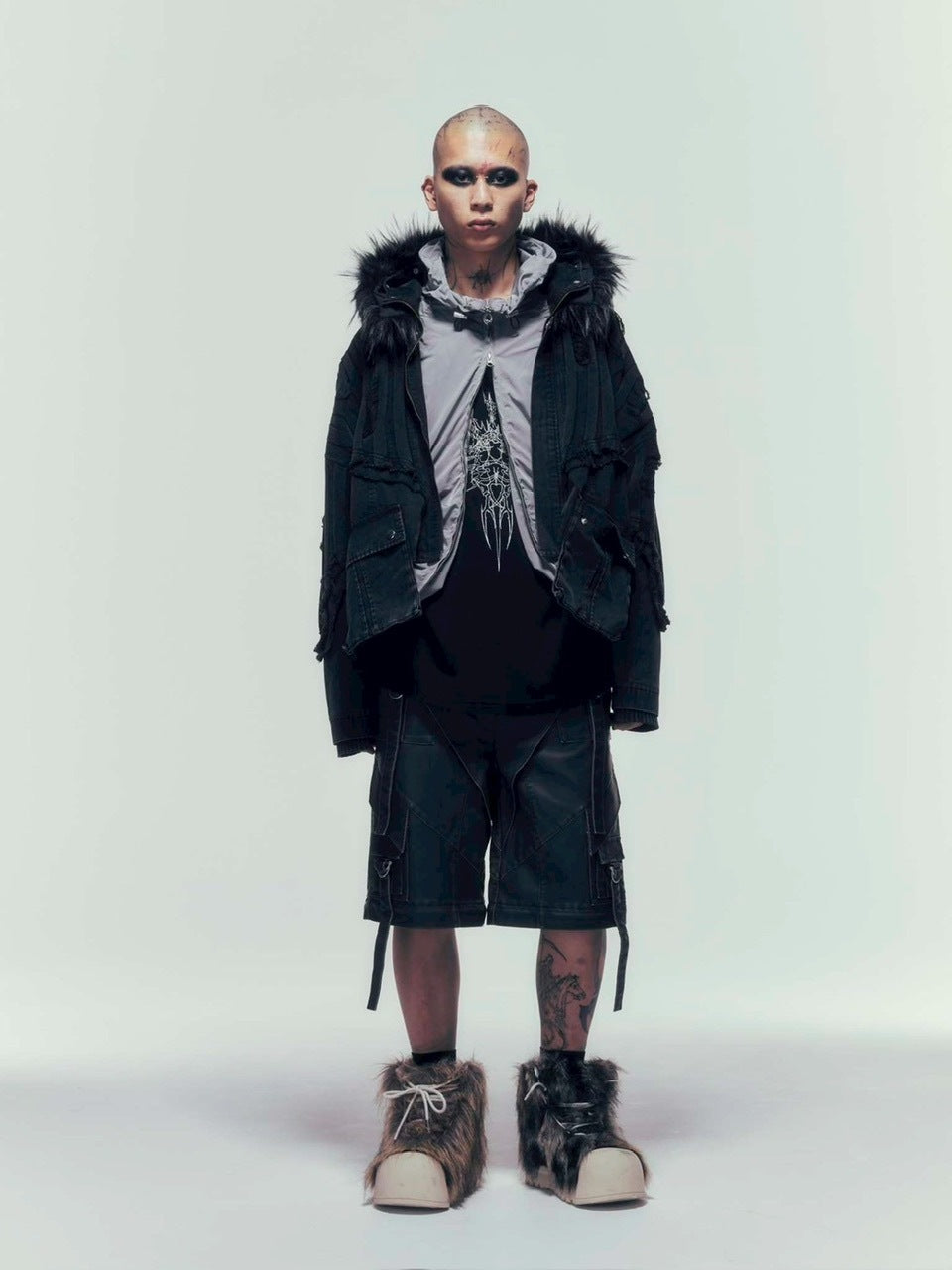 【DIG YOUR OWN GRAVE】SYN-EDGE BLOUSON /【ディグユアオウングレイブ】アシンメトリーテックブルゾン