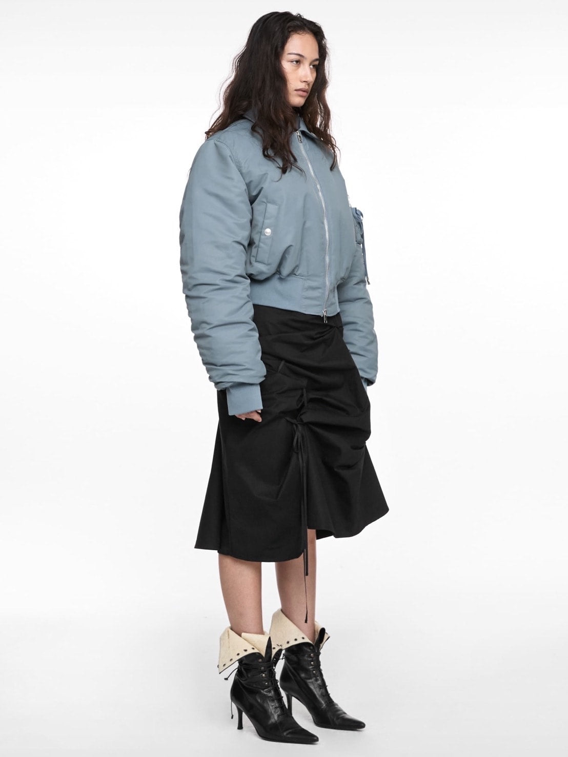 【NACHE】CROPPED BOMBER JACKET (UNISEX)