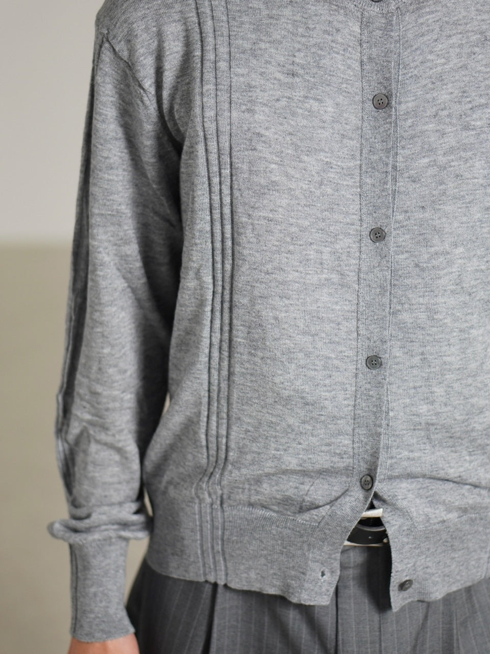 受注制【Chikashitsu +】wool blend cardigan / 【チカシツプラス】ウールブレンドカーディガン (2color)