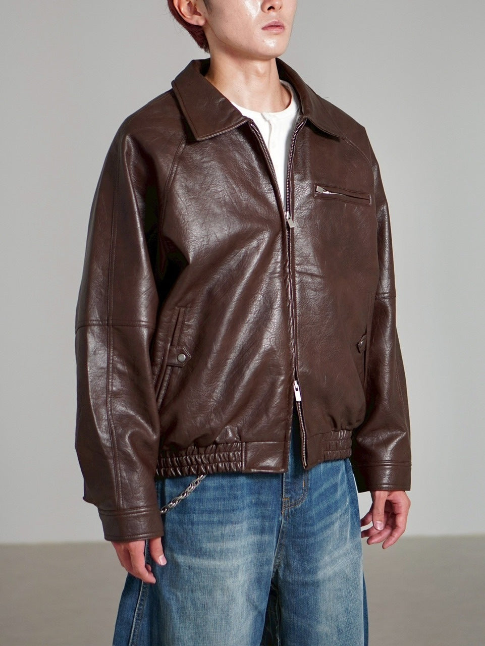 受注制【Chikashitsu +】bomber synthetic material jacket / 【チカシツプラス】ボンバーシンセティックマテリアルジャケット (2color)