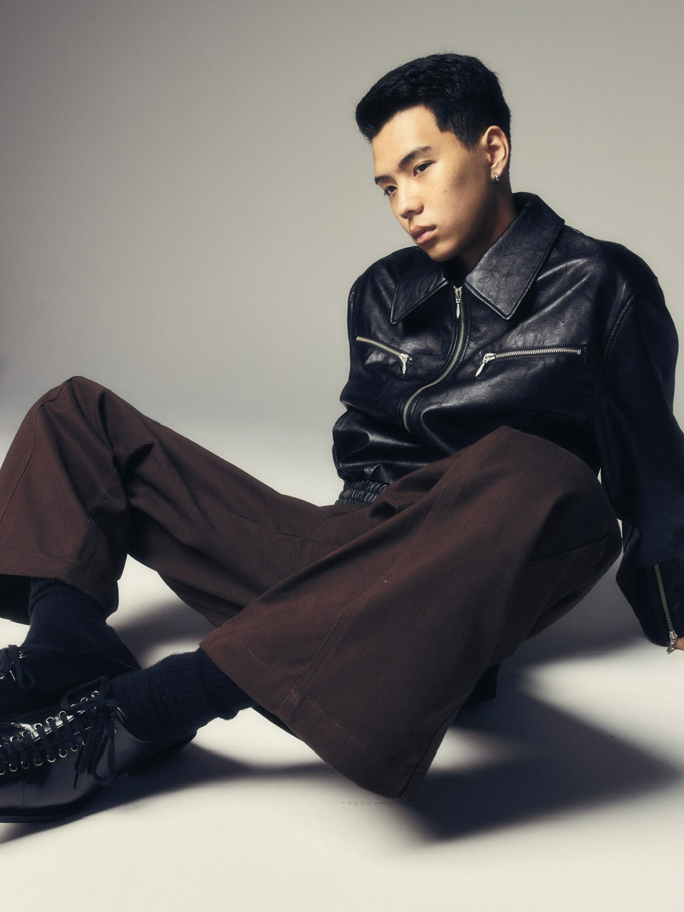 【CS】cotton wide twill pants (brown) / 【シーエス】コットンワイドツイルパンツ