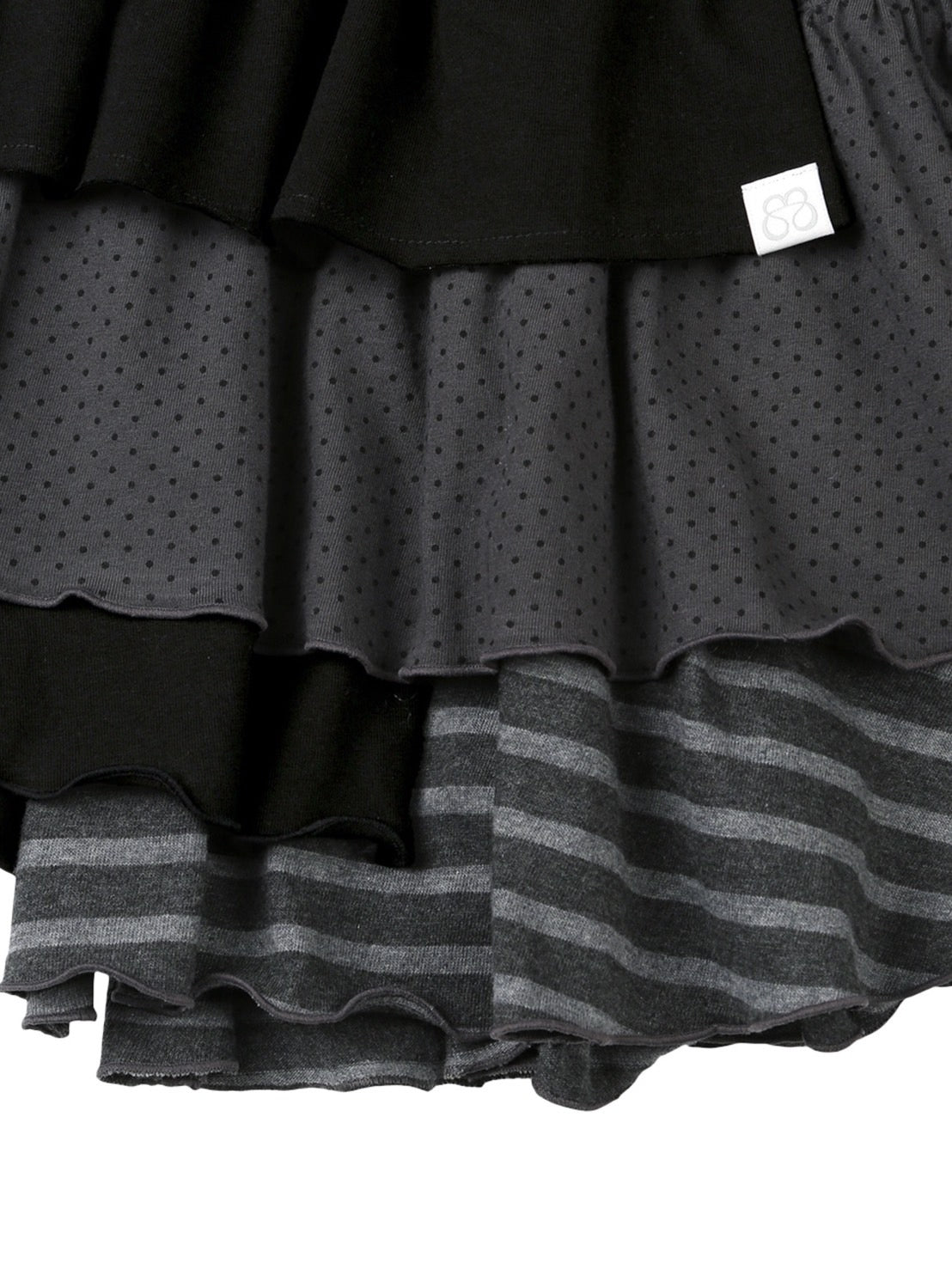 【TUOMIO】BANDED LAYERED SKIRT / 【トゥオミオ】バンディッドレイヤードスカート