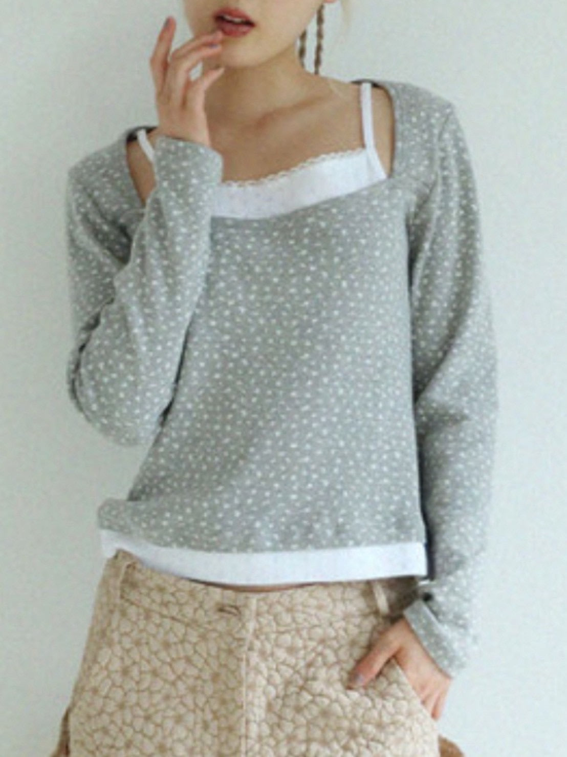 12/21 20:00 再販【Uglyshadow】FLOWER LAYERED T-SHIRT