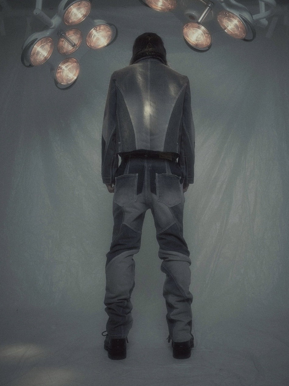 【SURGERY】Surgery fur trimming denim jacket