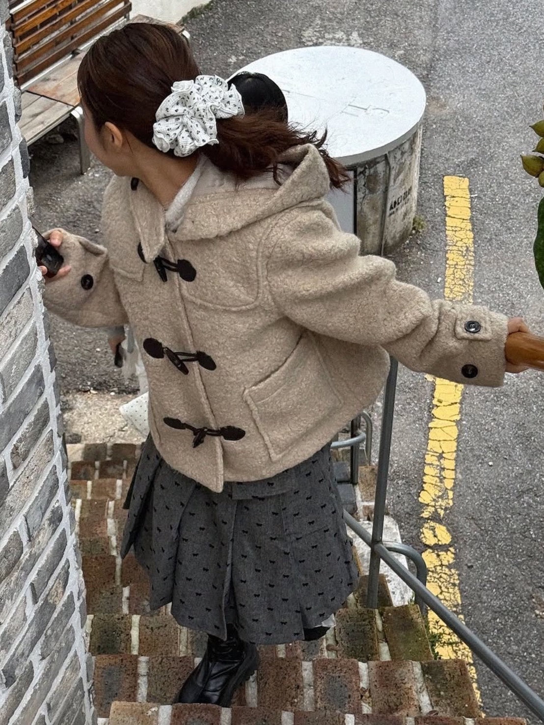 12/21 20:00 発売【Uglyshadow】CURLY DUFFLE COAT