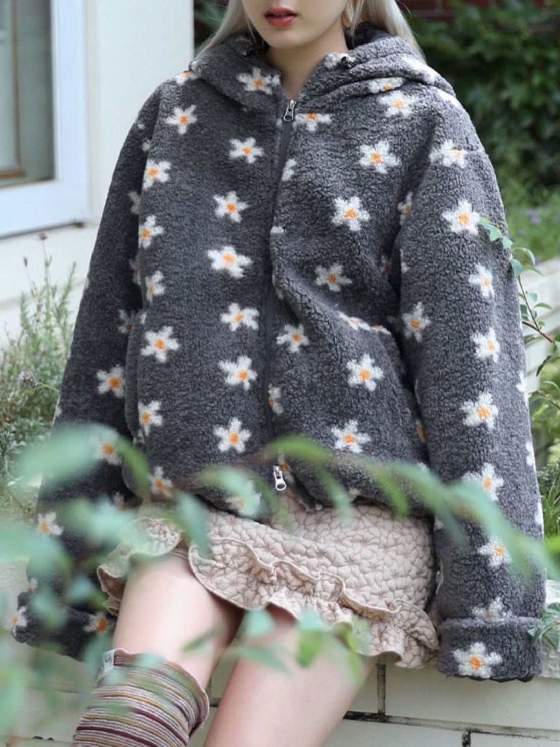 12/21 20:00 発売【Uglyshadow】FLOWER RUFFLE MINI SKIRT