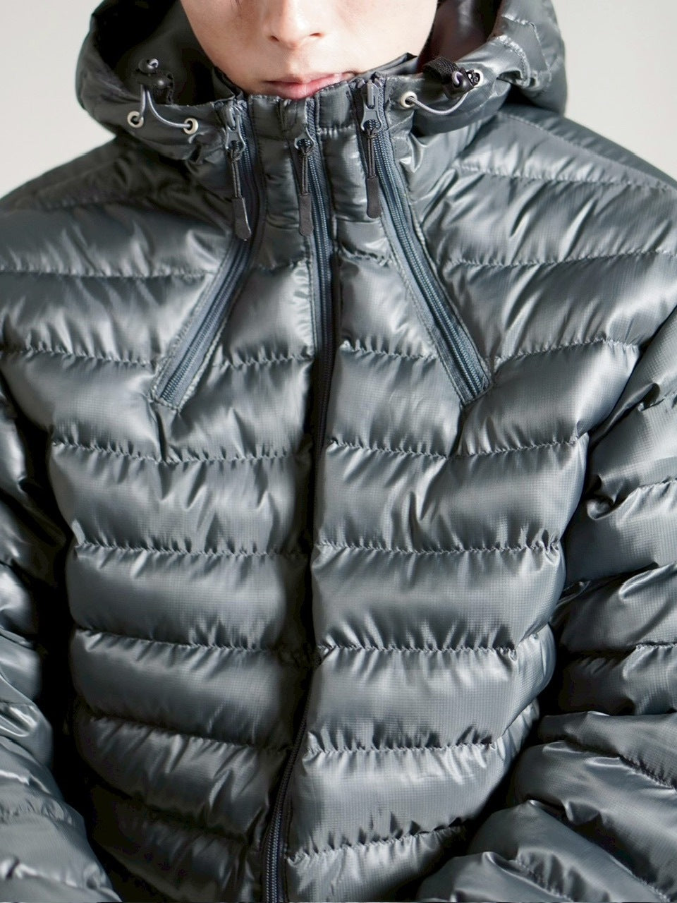 受注制【Chikashitsu +】5 zip puffer jacket / 【チカシツプラス】ファイブジップパファージャケット (4color)