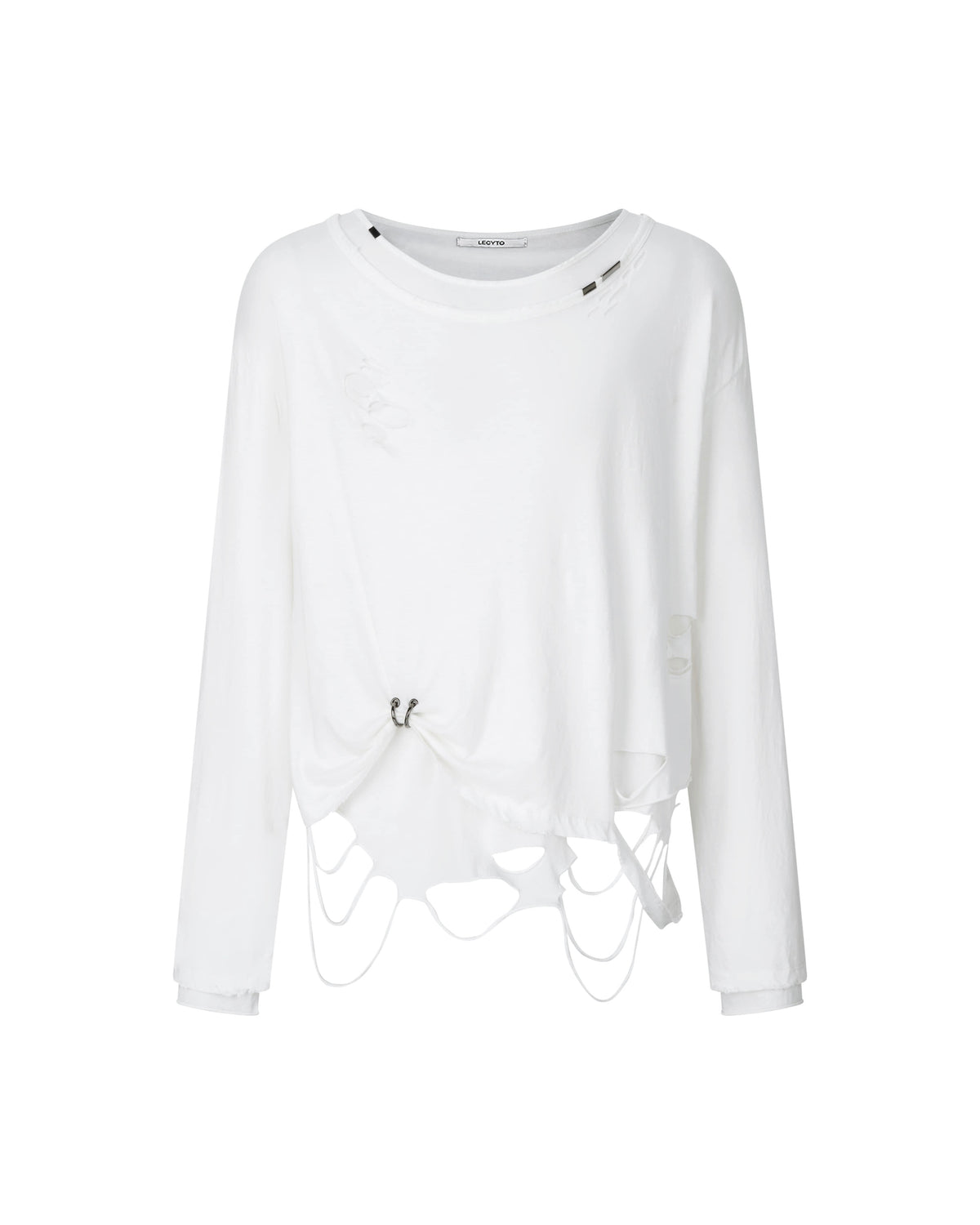 【LECYTO】Frayed Layered Long Sleeve
